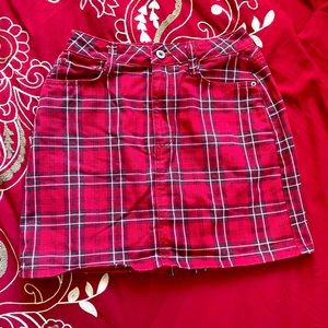 Arizona Plaid Denim Skirt